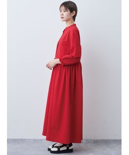「Live in comfort」 長袖ワンピース LL ネイビー レディース_画像4