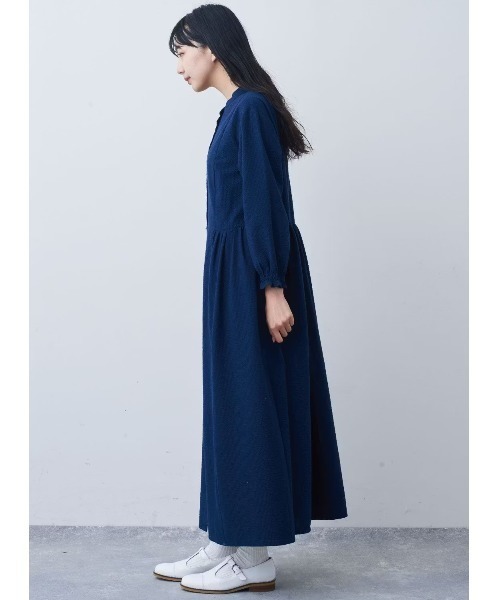 「Live in comfort」 長袖ワンピース LL ネイビー レディース_画像9