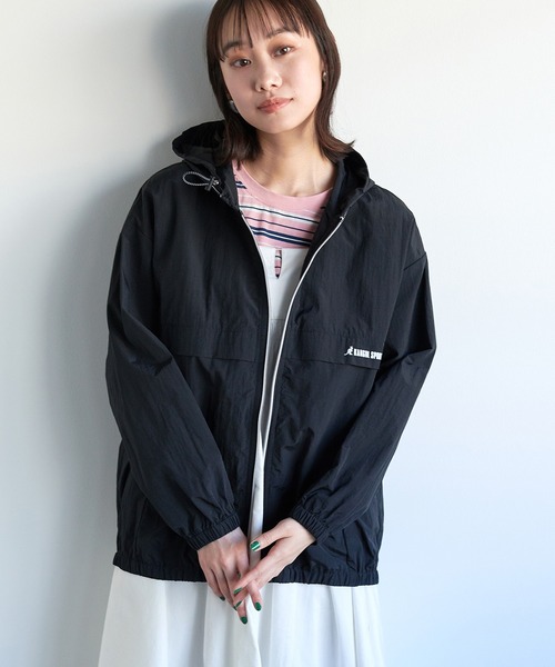 「KANGOL SPORT」 ナイロンブルゾン L ラベンダー レディース_画像9