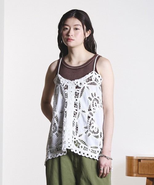 新品｜キャミソール (mag.by c)BATTEN LACE CAMISOLE ROSE BUD（ローズバッド） キャミソール (mag.by c)BATTEN LACE