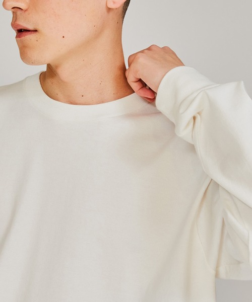 「HANES」 長袖Tシャツ S ホワイト メンズ_画像2