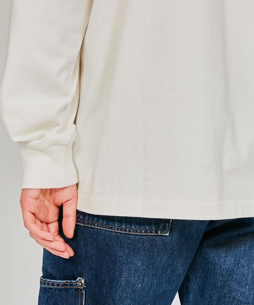 「HANES」 長袖Tシャツ S ホワイト メンズ_画像4
