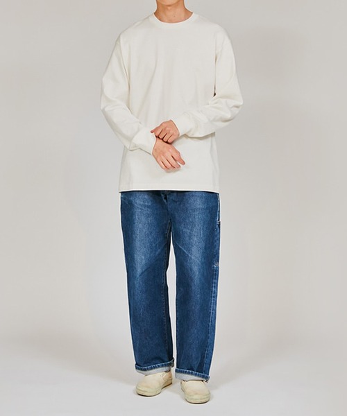 「HANES」 長袖Tシャツ S ホワイト メンズ_画像5