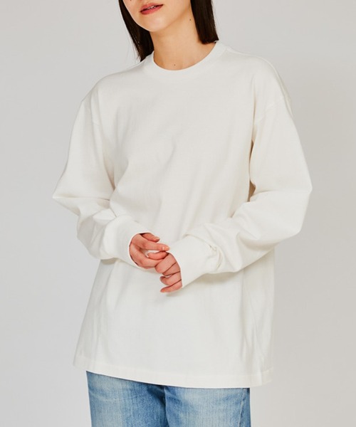 「HANES」 長袖Tシャツ S ホワイト メンズ_画像6