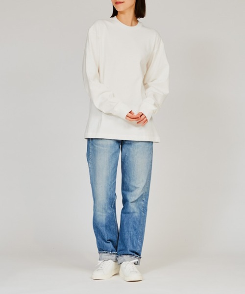 「HANES」 長袖Tシャツ S ホワイト メンズ_画像7
