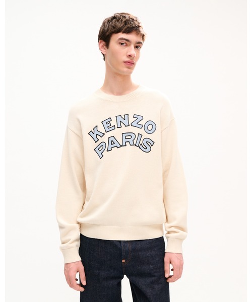 'KENZO Paris Emblem' ジャンパー イン ウール コットン メンズの画像
