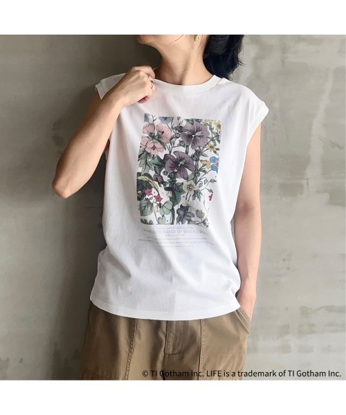 tシャツ 「GOODROCKSPEED」 LIFE PC / FLOWER SLEEVELESS TEE / フラワースリーヴレスティー レディース