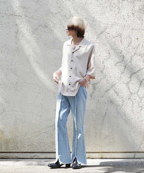 「G.O.C」 半袖シャツ MEDIUM ボルドー メンズ_画像2
