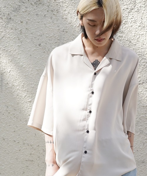 「G.O.C」 半袖シャツ MEDIUM ボルドー メンズ_画像3