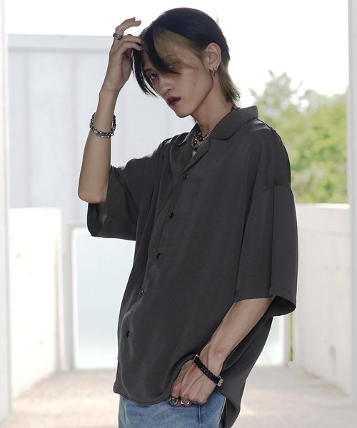 「G.O.C」 半袖シャツ MEDIUM ボルドー メンズ_画像4