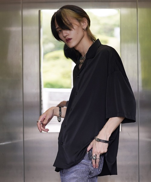 「G.O.C」 半袖シャツ MEDIUM ボルドー メンズ_画像8