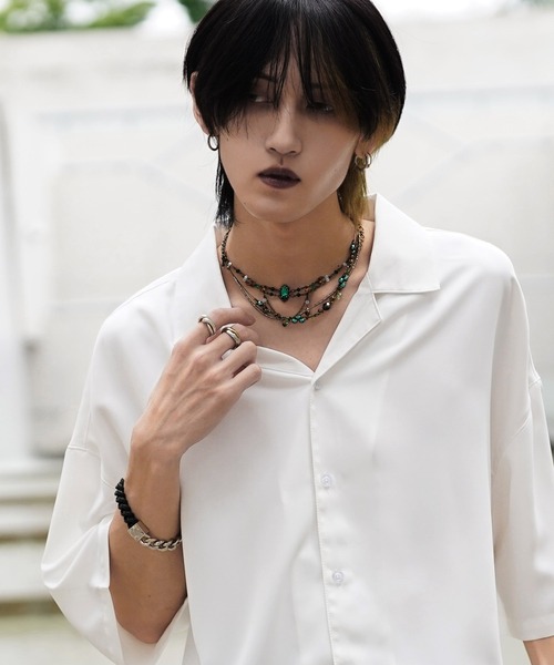 「G.O.C」 半袖シャツ MEDIUM ボルドー メンズ_画像9