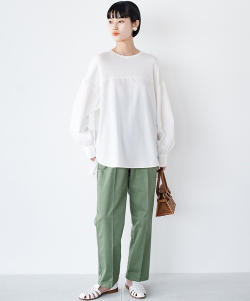 「haco!」 長袖ブラウス MEDIUM オフホワイト レディース_画像2