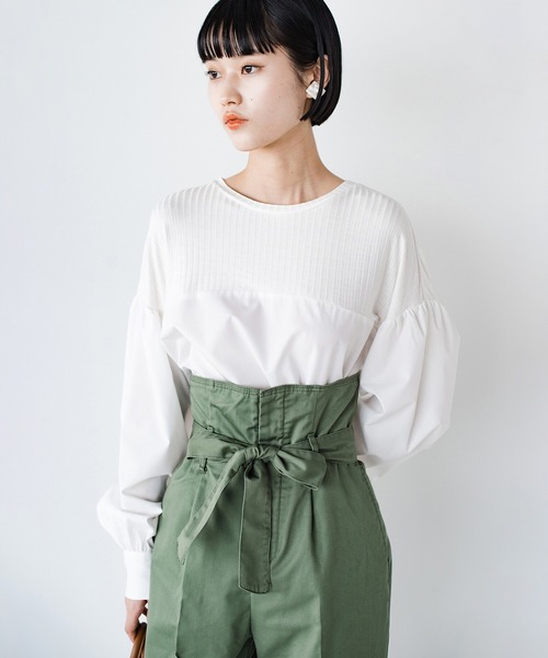 「haco!」 長袖ブラウス MEDIUM オフホワイト レディース_画像7