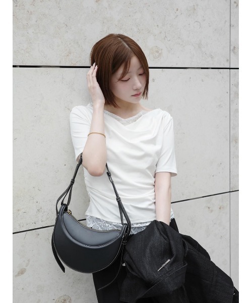 「SNIDEL」 半袖カットソー F ブラック レディース_画像6