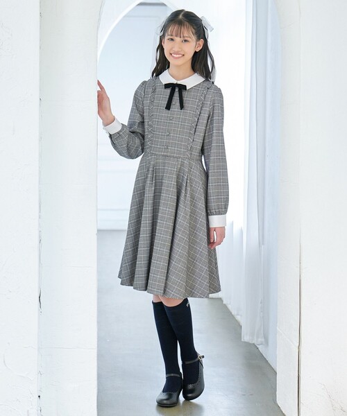 「ANY」 「KIDS」シャツワンピース 160 ネイビー キッズ_画像3