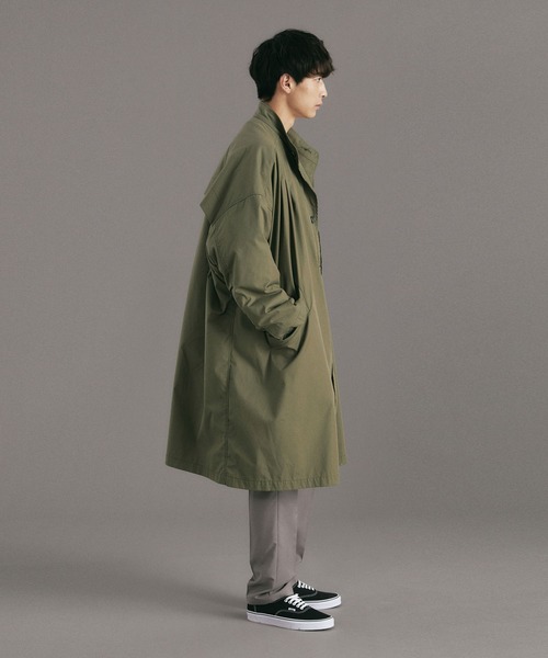 のんののん様★DSC / オックスレイヤードビッグコート セール】DRAW(ドロー) / テックメルトンシングルビッグコート（ステン