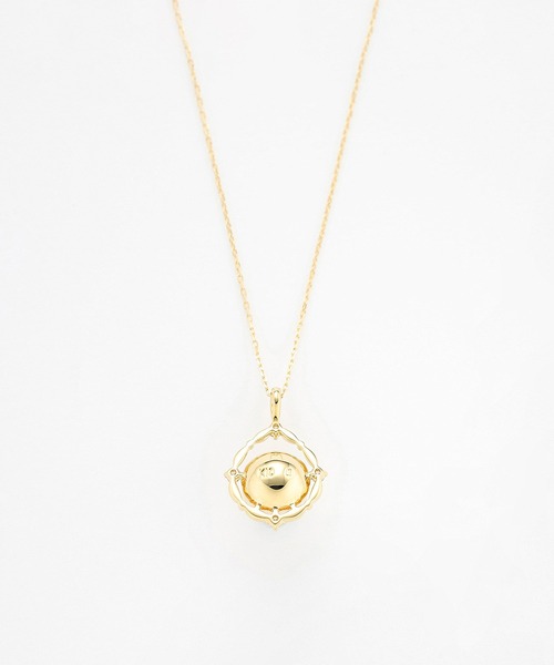 BLOOM K10 イエローゴールド ローズクオーツ しずくネックレス BLOOM（アクセサリー） ネックレス K10 ピンクゴールド ローズ