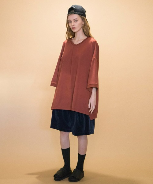 tシャツ Tシャツ メンズ 「my beautiful landlet」 MERCERIZATION JERSEY TUCK NECK BIG T-S｜zozo｜21