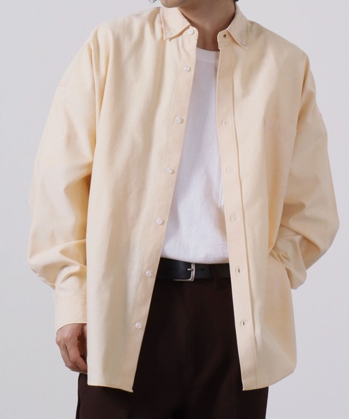 希少　20471120 変形ボタンダウンシャツ 全2色】ボタンダウンシャツ（形態安定・メンズ） BC-6919 | 飲食店制服
