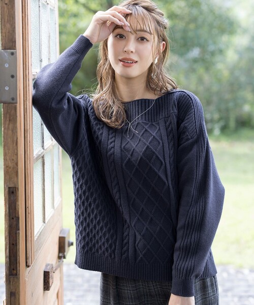 FETICO レース編みニットトップス FETICO｜【by R 限定品】LACE KNIT TOPS | Rakuten Fashion(楽天