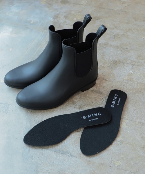 B：MING by BEAMS 長靴 レインブーツ レイン サイドゴア（約22.5