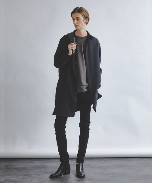 5351 POUR LES HOMMES シャツ チューブヤーンツイル ロング シャツ
