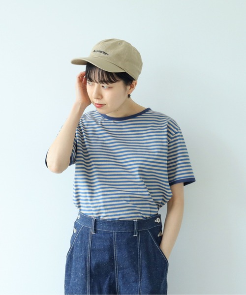 tシャツ ボーダー配色バインダー カットソー レディース PAR ICI tシャツ ボーダー配色バインダー BIGカットソー