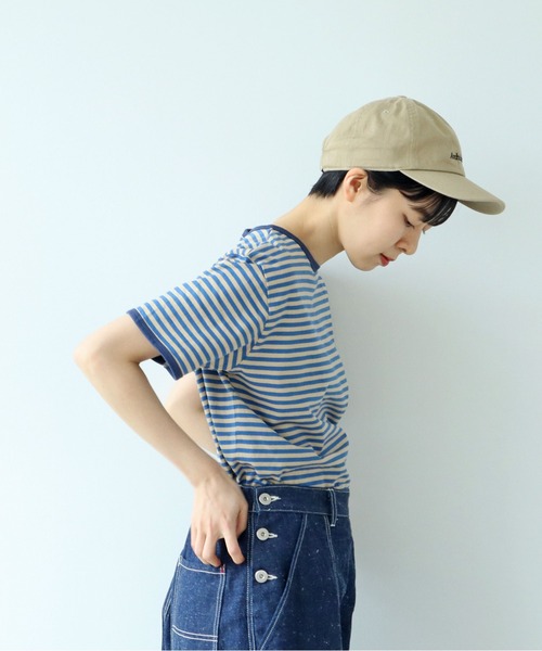 tシャツ ボーダー配色バインダー 半袖Tシャツ レディース メンズ PAR ICI tシャツ ボーダー配色バインダー 半袖Tシャツ