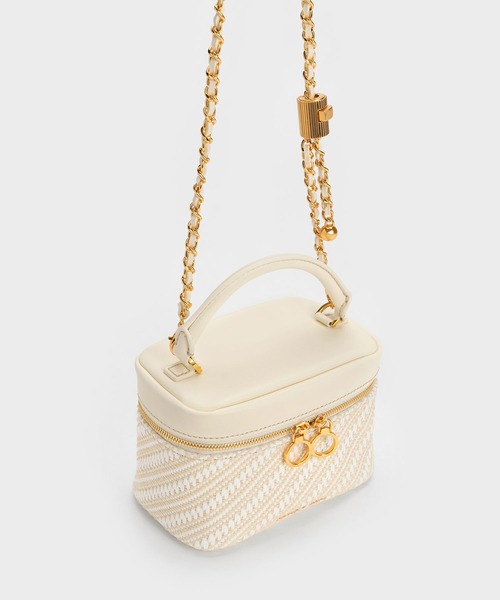 CHARLES ＆ KEITH ショルダーバッグ バッグ ウーブン ツーウェイ