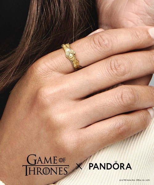 Pandora ゲーム・オブ・スローンズ 指輪 Pandora ゲーム・オブ・スローンズ 指輪 王冠 約8号 美品