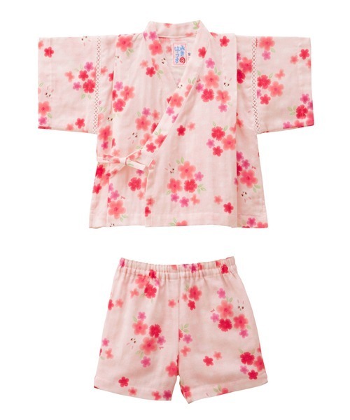 MIKI HOUSE（ミキハウス） 甚平 浴衣 お花×うさこ 甚平スーツ キッズ