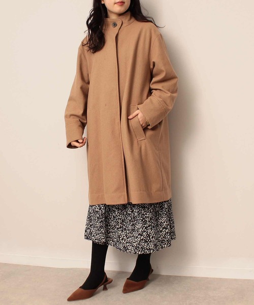 アウター 「L〜5L 大きいサイズ」ライトメルトン スタンドカラー  