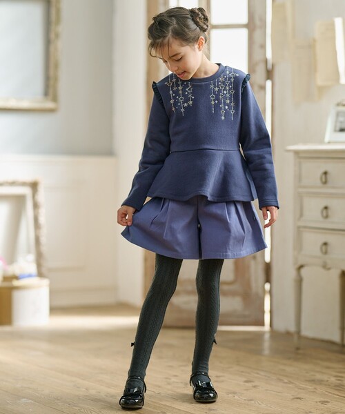 組曲スカラップレースパンツネイビー2