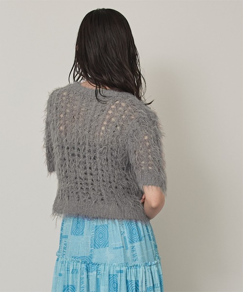 miette（ミエット） tシャツ メッシュ編みシャギー半袖トップス