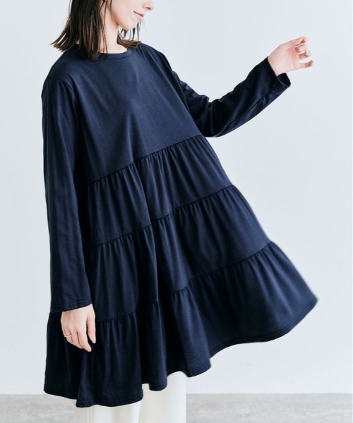 tシャツ ティアード チュニック カットソー レディース : ZOZOTOWN