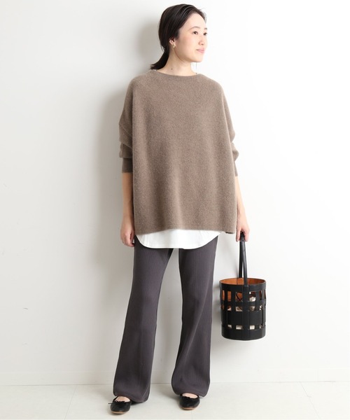 「SLOBE IENA」 長袖ニット FREE チャコールグレー レディース SLOBE IENA 「SLOBE IENA」 長袖ニット FREE チャコールグレー
