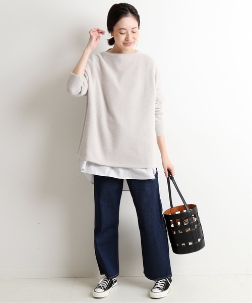 「SLOBE IENA」 長袖ニット FREE チャコールグレー レディース SLOBE IENA 「SLOBE IENA」 長袖ニット FREE チャコールグレー