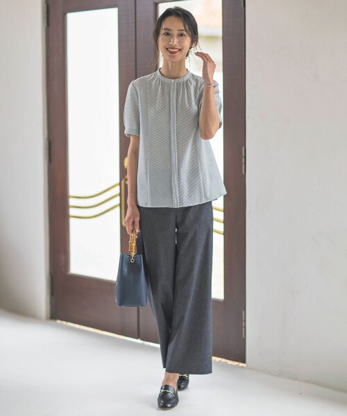 ポリエステルワイドパンツ ポリエステルツイル ワイドパンツ(パンツ)｜TO BE CHIC(トゥー