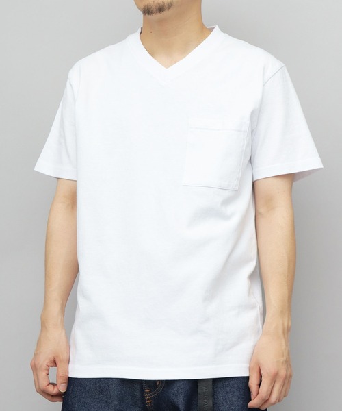 Goodwear tシャツ 7.6オンス USAコットン ポケット付き Vネック