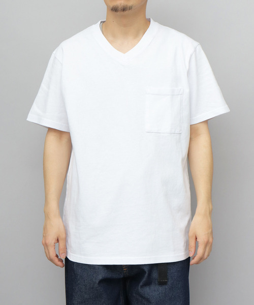 Goodwear tシャツ 7.6オンス USAコットン ポケット付き Vネック
