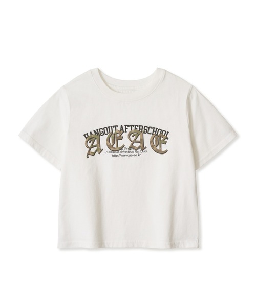 から厳選した LOGO GOTHIC LAYERED tシャツ aeae CROP レディース T-SHIRTS トップス
