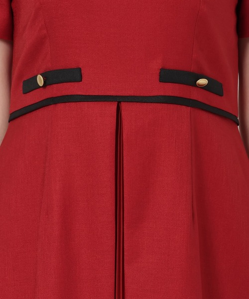 新品　未使用　秋冬　ローズティアラ　プリーツ　切替　ワンピース　46 Dress Style | Rose Tiara【ローズティアラ】