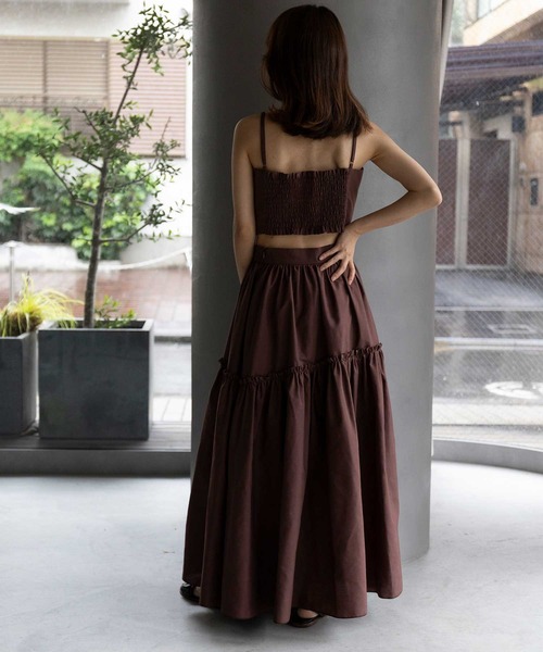 ≪美品≫ ローチェ 上下セット Mサイズ 高身長 ストレッチチェックワイドパンツ 丈長め・トールサイズ