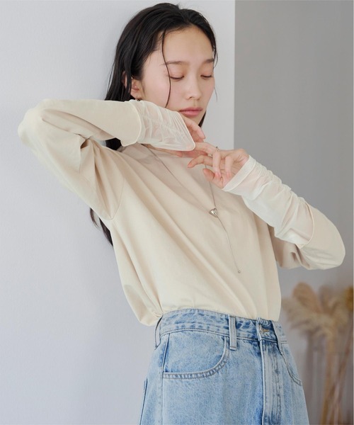 titivate シアードッキングロングスリーブTシャツ titivate（ティティベイト） tシャツ シアードッキングロングスリーブT