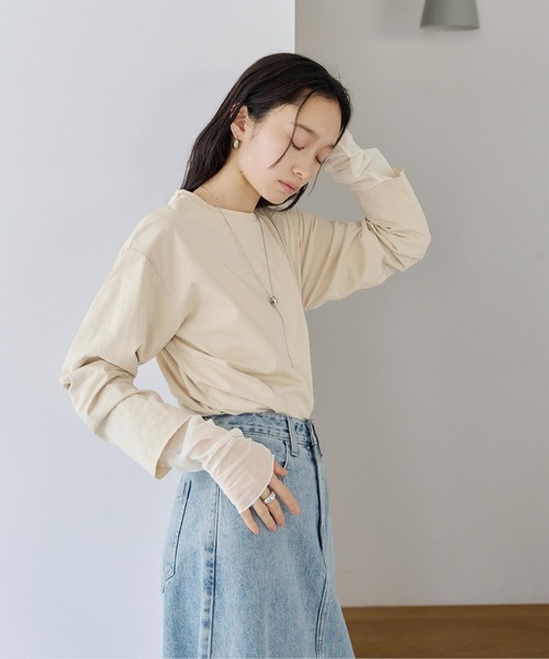titivate シアードッキングロングスリーブTシャツ titivate（ティティベイト） tシャツ シアードッキングロングスリーブT
