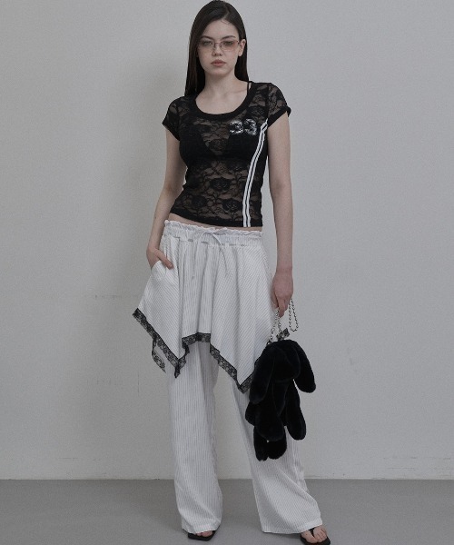 SETUPEXE tシャツ 「SETUP‐EXE」33 LACE TOP / 「セットアップエグゼ