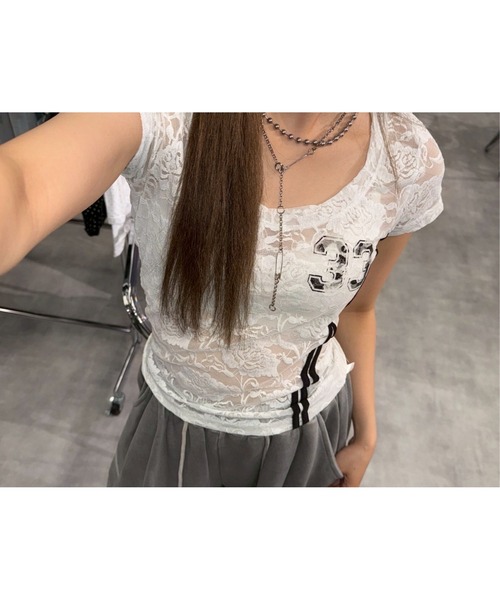 SETUPEXE tシャツ 「SETUP‐EXE」33 LACE TOP / 「セットアップエグゼ