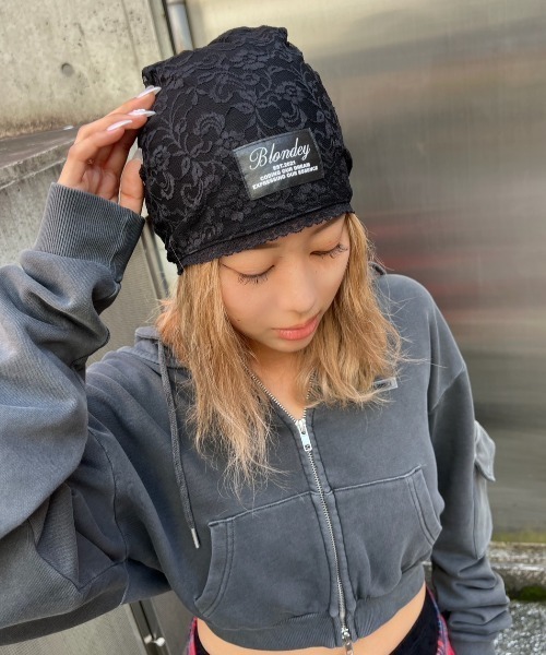 BLONDEY ニット帽 ニットキャップ Lace beanie/レースビーニー