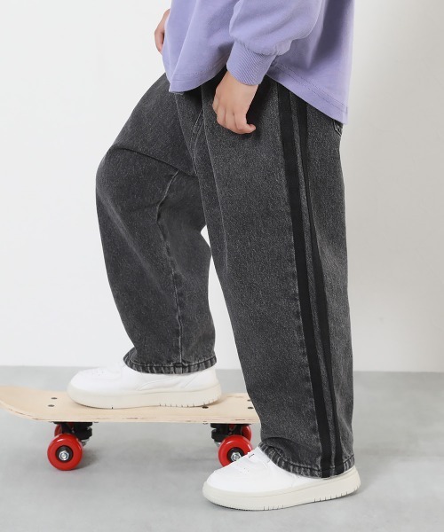 devirock（デビロック） パンツ サイドライン デニムパンツ キッズ